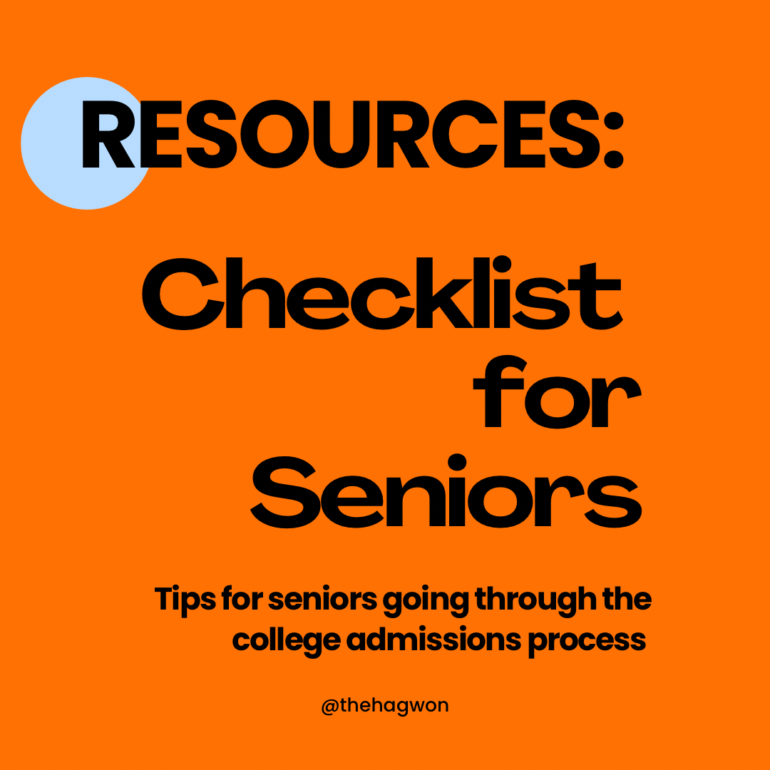 Checklist for Seniors