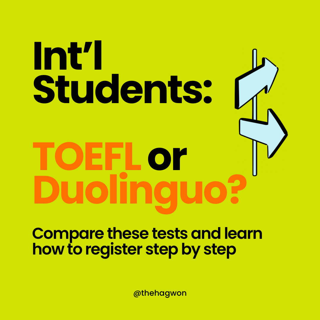 TOEFL/Duolingo for International Students