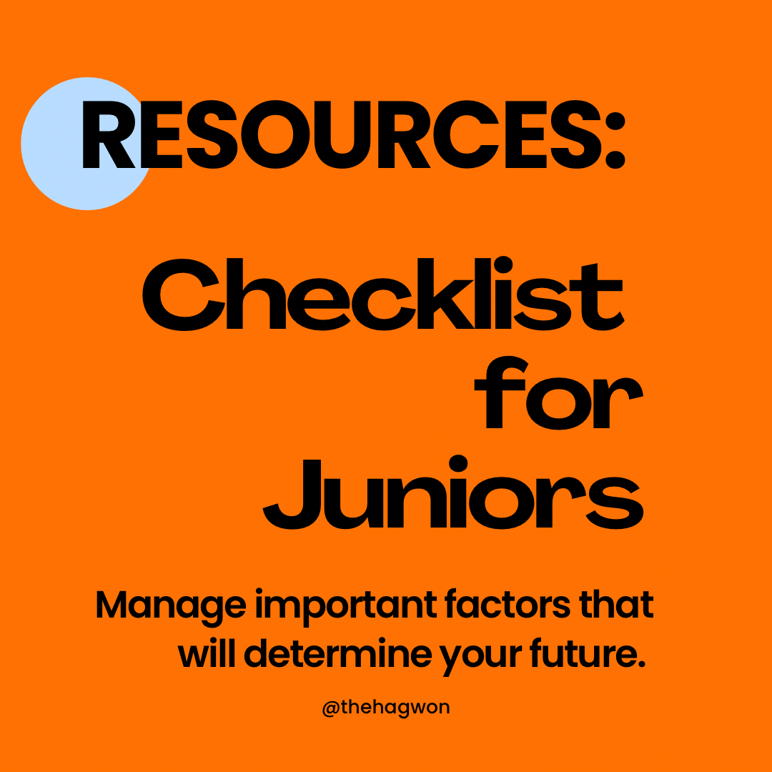 Checklist for Juniors